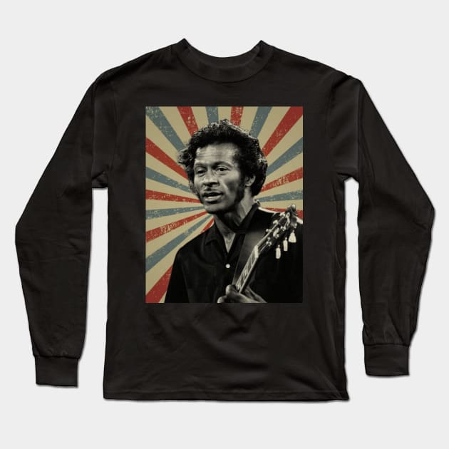 Chuck Berry Long Sleeve T-Shirt by LivingCapital 